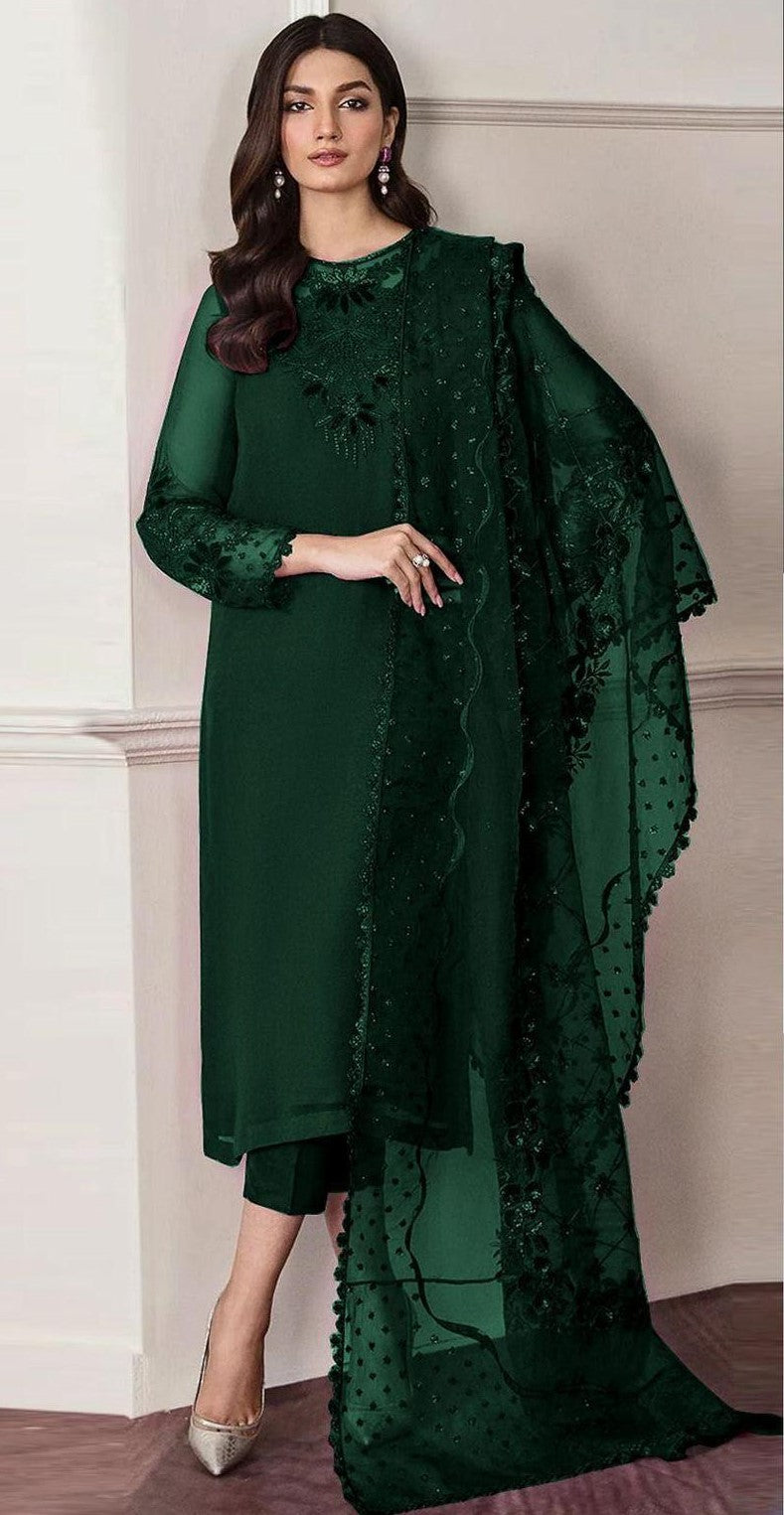 3pcs womens unstitched patch work suit