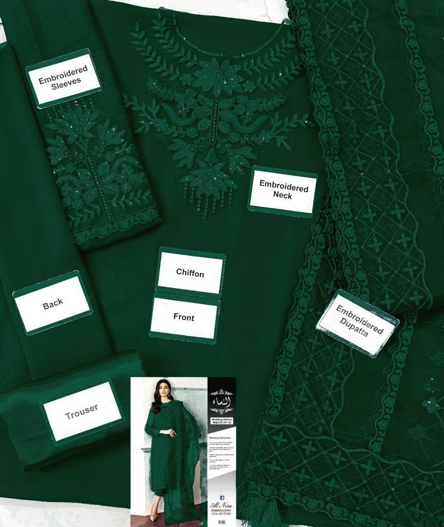 3pcs womens unstitched patch work suit