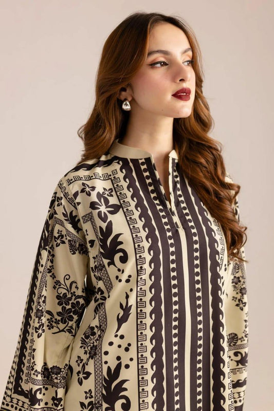 Stylish women's stitched printed shirt and trouser