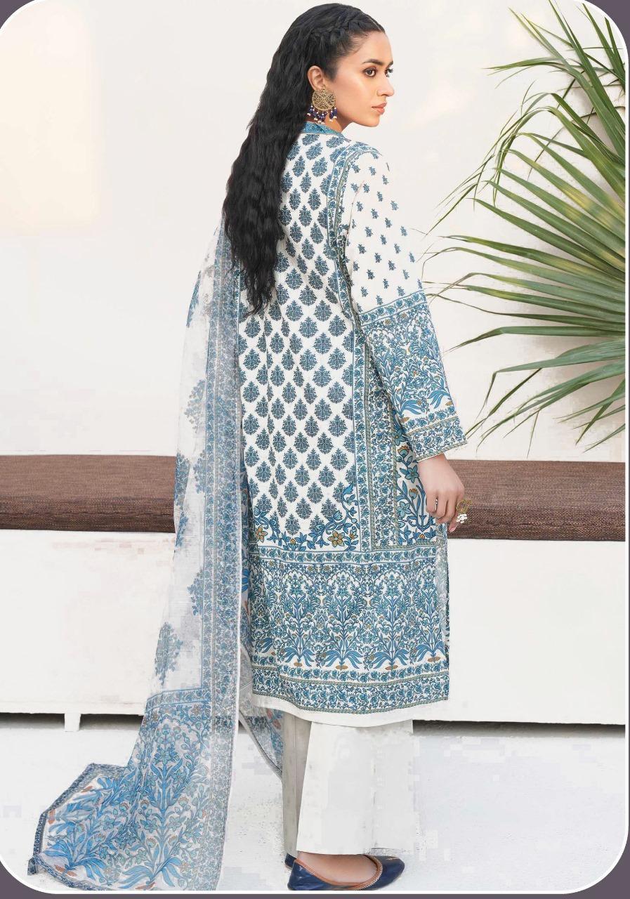 3 pcs women's unstitched printed suit