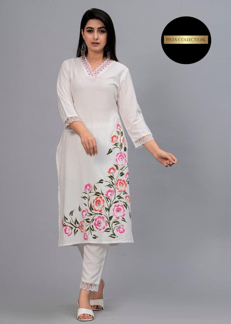 3pcs women's stitched Embroidered suit